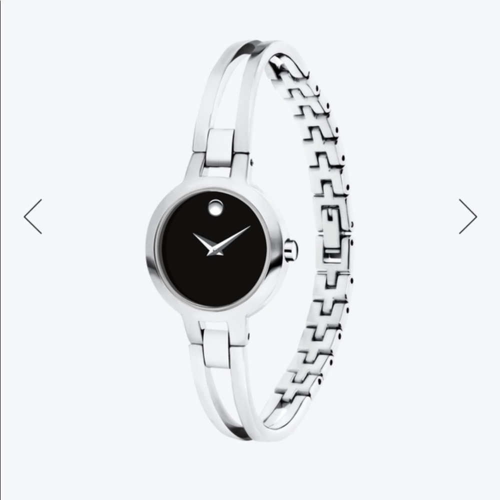 Movado Amorosa bangle-style bracelet with 18 diamonds (0.070 t.c.w.).